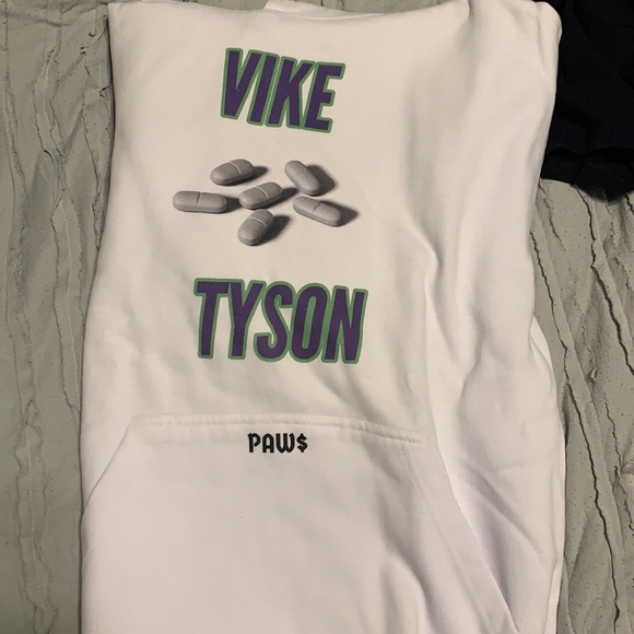 Paws Vike Tyson hoodie white Large - Picture 2 of 3